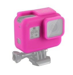 PULUZ Shock-proof Silicone Protective Case with Lens Cover for GoPro HERO(2018) /7 Black /6 /5 with Frame(Magenta) à 3,10 €