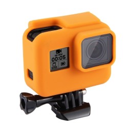 PULUZ Shock-proof Silicone Protective Case with Lens Cover for GoPro HERO(2018) /7 Black /6 /5 with Frame(Orange) at 3,10 €