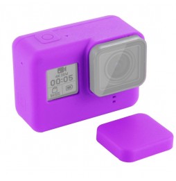 Silicone Protective Case with Lens Cover for GoPro HERO7 Black /7 White / 7 Silver /6 /5(Purple) für 2,78 €