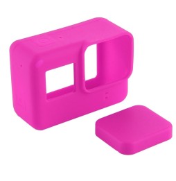 Silicone Protective Case with Lens Cover for GoPro HERO7 Black /7 White / 7 Silver /6 /5(Magenta) voor 2,78 €