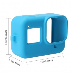 PULUZ Silicone Protective Case Cover with Wrist Strap for GoPro HERO8 Black(Blue) für 3,10 €