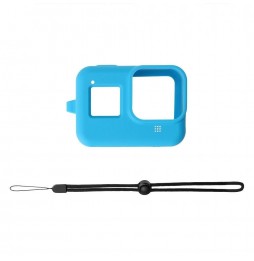 PULUZ Silicone Protective Case Cover with Wrist Strap for GoPro HERO8 Black(Blue) voor 3,10 €