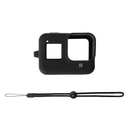 PULUZ Silicone Protective Case Cover with Wrist Strap for GoPro HERO8 Black(Black) für 3,10 €
