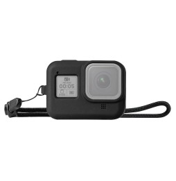 PULUZ Silicone Protective Case Cover with Wrist Strap for GoPro HERO8 Black(Black) voor 3,10 €