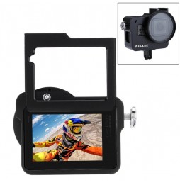 PULUZ Housing Shell CNC Aluminum Alloy Protective Cage with Insurance Frame & 52mm UV Lens for GoPro HERO(2018) /7 Black /6 /...
