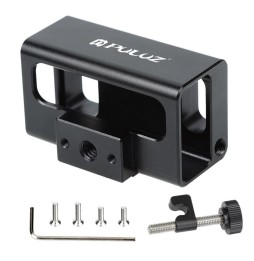 PULUZ Microphone Adapter CNC Aluminum Alloy Protective Case for GoPro HERO8 Black /7 /6 /5(Black) at 22,33 €