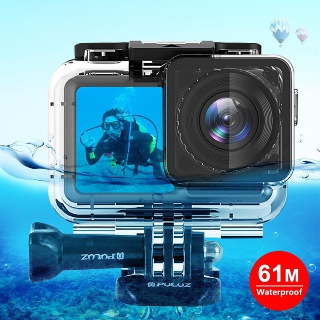 PULUZ 61m Underwater Waterproof Housing Diving Case for DJI Osmo Action, with Buckle Basic Mount & Screw at 16,78 €