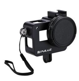 PULUZ Housing Shell CNC Aluminum Alloy Protective Cage with 52mm UV Lens for GoPro HERO(2018) /7 Black /6 /5(Black) at €28.90