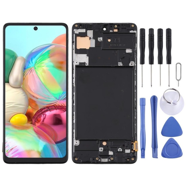TFT LCD Screen with Frame (No Fingerprint) for Samsung Galaxy A71 SM-A715F (Black) at €56.79
