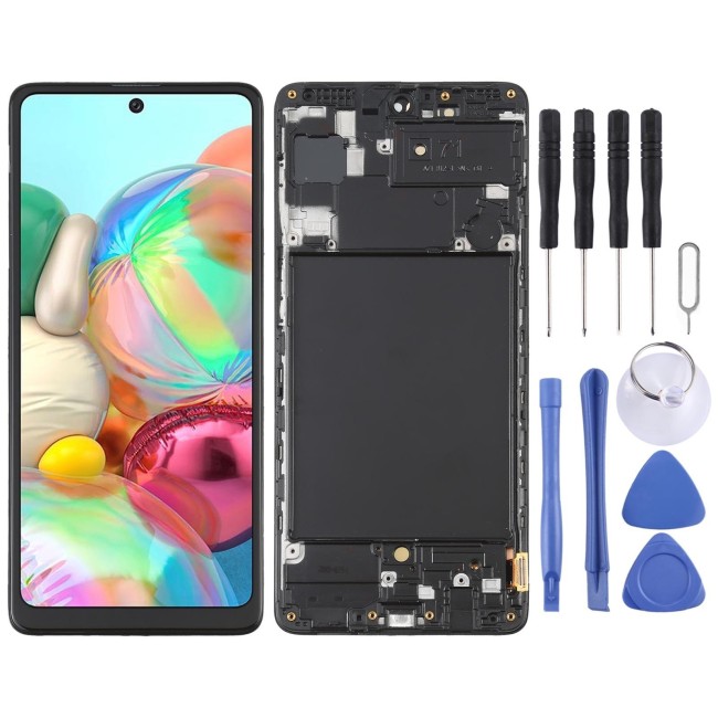 OLED LCD Screen with Frame for Samsung Galaxy A71 SM-A715F (Black) at 73,79 €