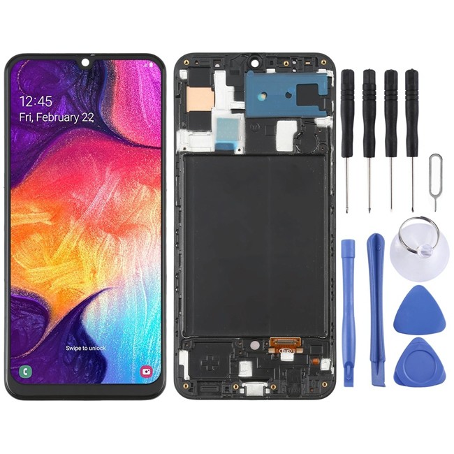 OLED LCD Screen with Frame for Samsung Galaxy A50 SM-A505 (Black) at 64,90 €