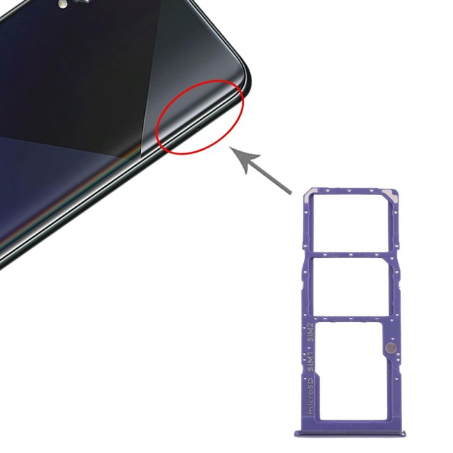 SIM + Micro SD kaart houder voor Samsung Galaxy A50s SM-A507 (Purper) voor 8,35 €