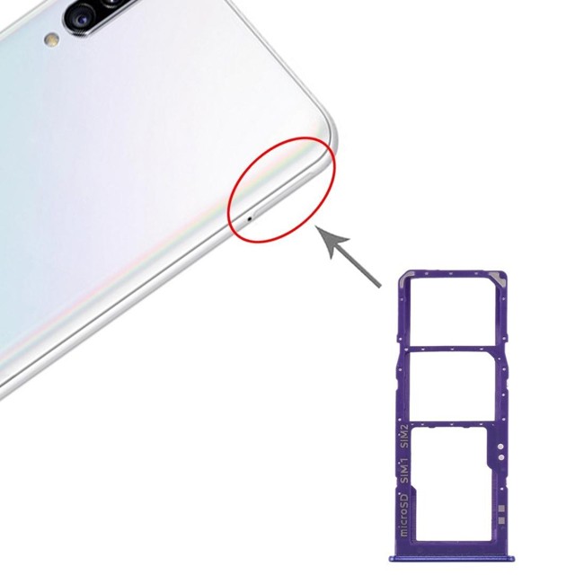 Tiroir carte SIM + Micro SD pour Samsung Galaxy A30s SM-A307F (Bleu) à 6,90 €