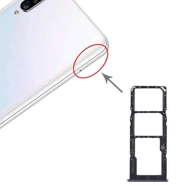 SIM + Micro SD Kartenhalter für Samsung Galaxy A30s SM-A307F (Schwarz) für 6,90 €