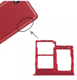 Tiroir carte SIM + Micro SD pour Samsung Galaxy A01 Core SM-A013 (Rouge) à €9.85