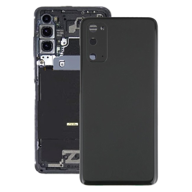Cache arrière avec lentille pour Samsung Galaxy S20 SM-G980 / SM-G981 (Noir)(Avec Logo) à 16,60 €