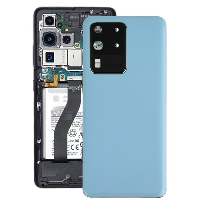 Cache arrière avec lentille pour Samsung Galaxy S20 Ultra SM-G988 (Bleu)(Avec Logo) à 16,85 €