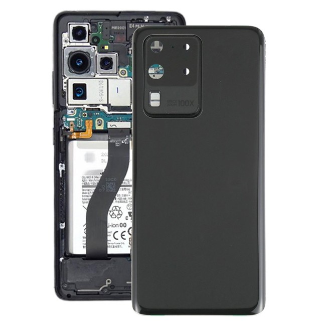 Rückseite Akkudeckel mit Linse für Samsung Galaxy S20 Ultra SM-G988 (Schwarz)(Mit Logo) für 16,85 €