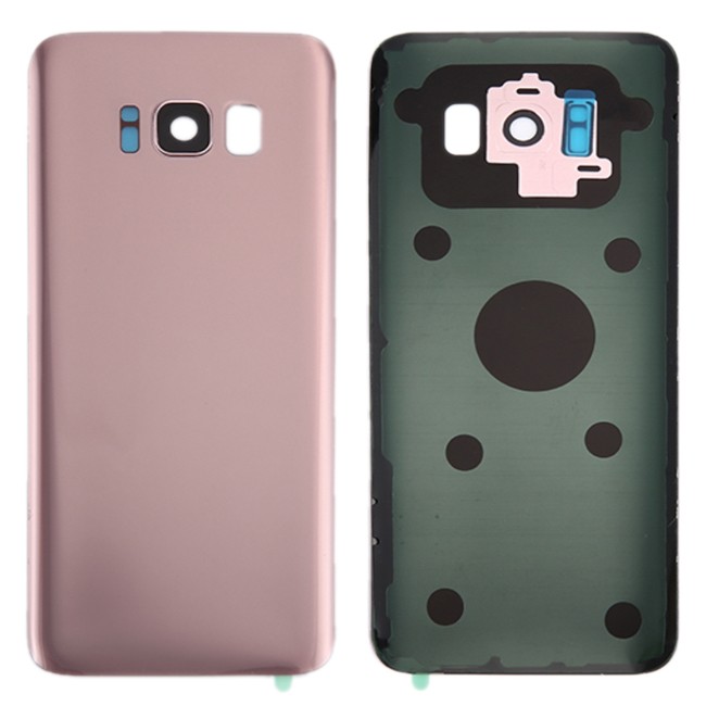 Cache arrière avec lentille + adhésif pour Samsung Galaxy S8+ SM-G955 (Or rose)(Avec Logo) à 13,90 €