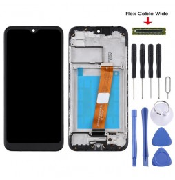 LCD Screen With Frame (Flex Cable Wide) for Samsung Galaxy A01 SM-A015 (Black) at 44,29 €