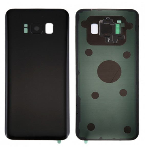 Battery Back Cover with Lens Cover & Adhesive for Samsung Galaxy S8+ SM-G955 (Black)(With Logo)