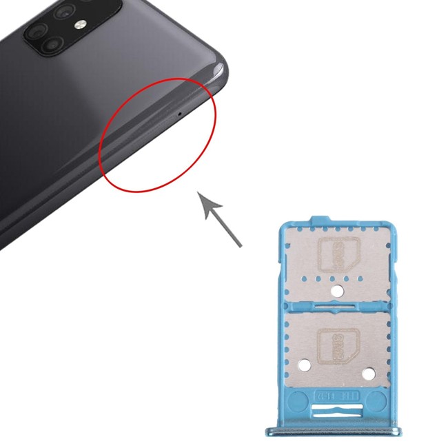 SIM + Micro SD kaart houder voor Samsung Galaxy M31s SM-M317 (Groen) voor 6,90 €