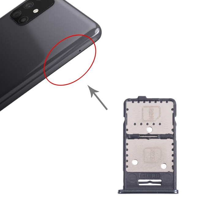 Tiroir carte SIM + Micro SD pour Samsung Galaxy M31s SM-M317 (Noir) à 6,90 €
