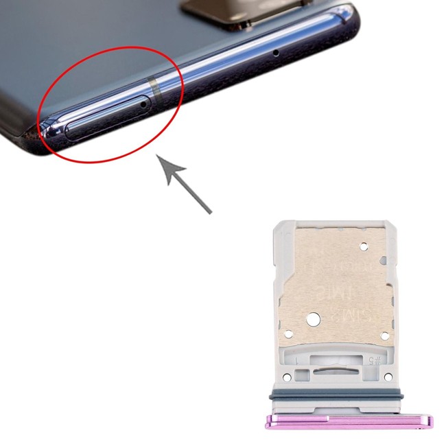 SIM + Micro SD Kartenhalter für Samsung Galaxy S20 FE 5G SM-G781B (Lila) für 6,90 €