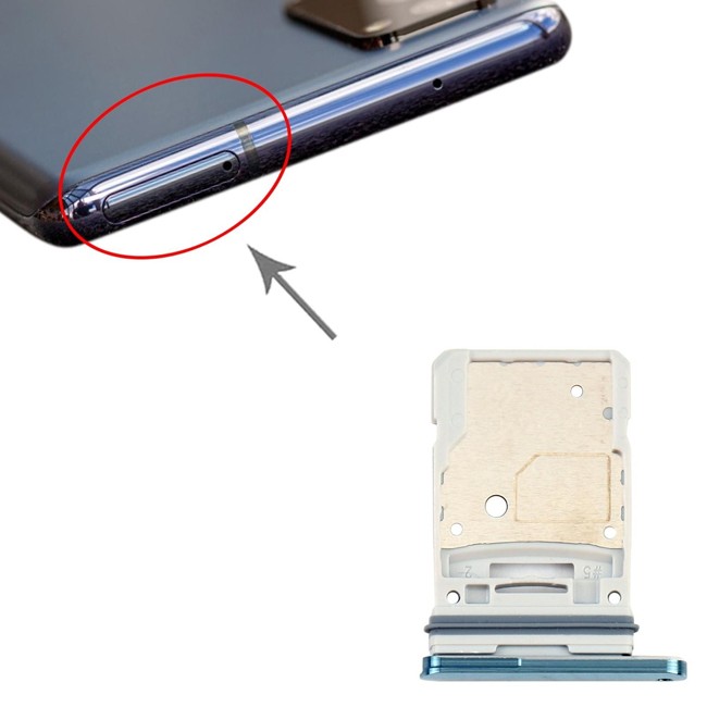 SIM + Micro SD kaart houder voor Samsung Galaxy S20 FE 5G SM-G781B (Blauw) voor 6,90 €