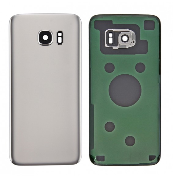 Original Battery Back Cover with Lens for Samsung Galaxy S7 Edge SM-G935 (Silver)(With Logo)