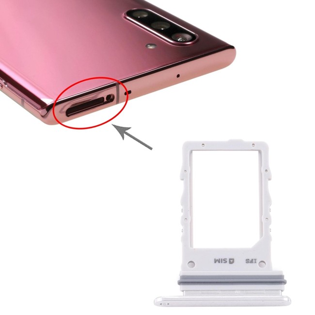 Tiroir carte SIM pour Samsung Galaxy Note 10 5G SM-N971 (Blanc) à 7,90 €