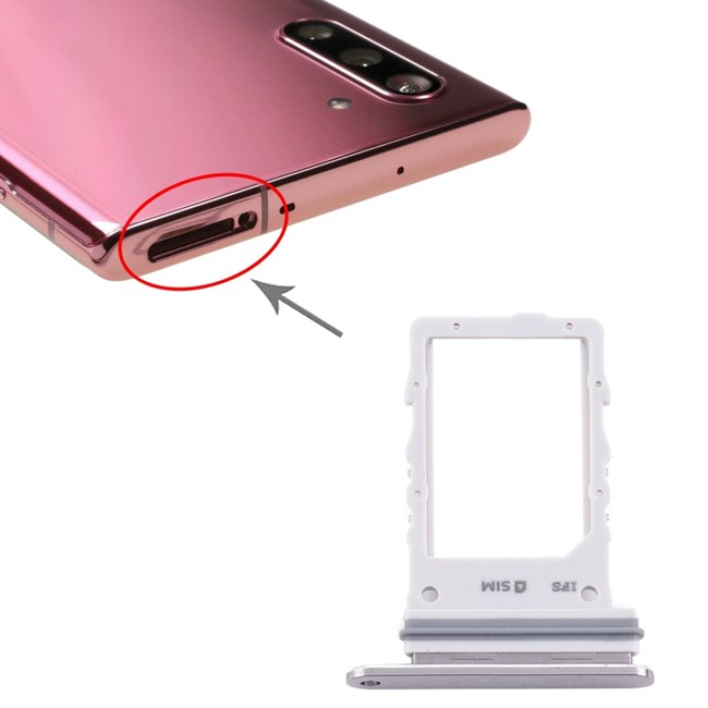 SIM Card Tray for Samsung Galaxy Note 10 5G SM-N971 (Silver) at 7,90 €