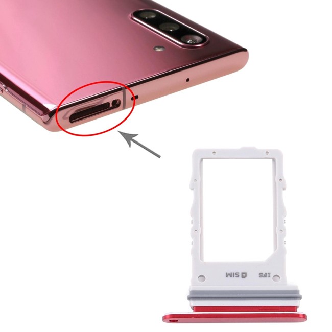Tiroir carte SIM pour Samsung Galaxy Note 10 5G SM-N971 (Rouge) à 7,90 €