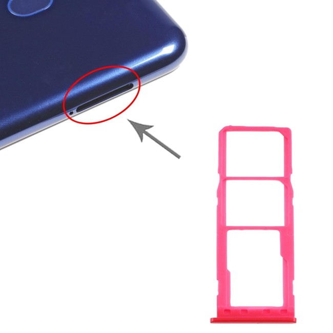 SIM + Micro SD Card Tray for Samsung Galaxy M10 SM-M105 (Red) at 6,90 €