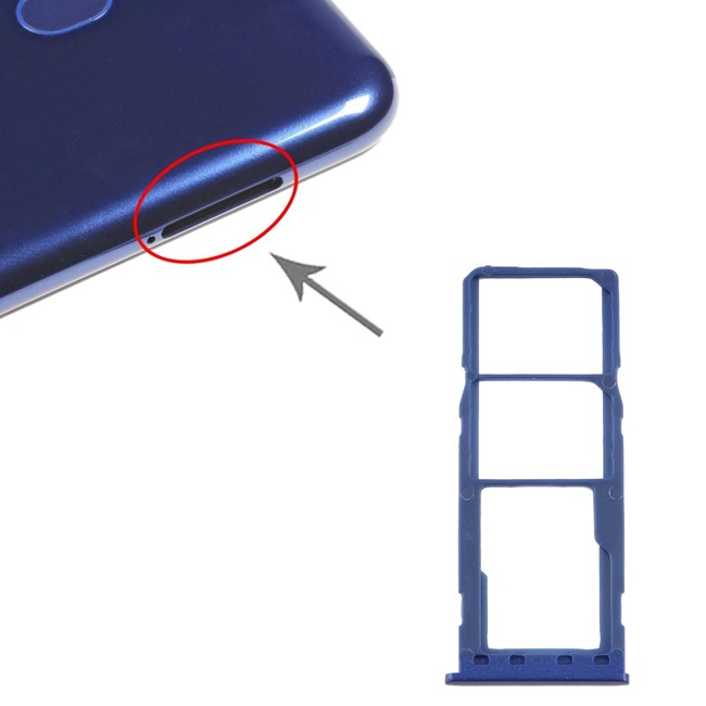 SIM + Micro SD kaart houder voor Samsung Galaxy M10 SM-M105 (Blauw) voor 6,90 €