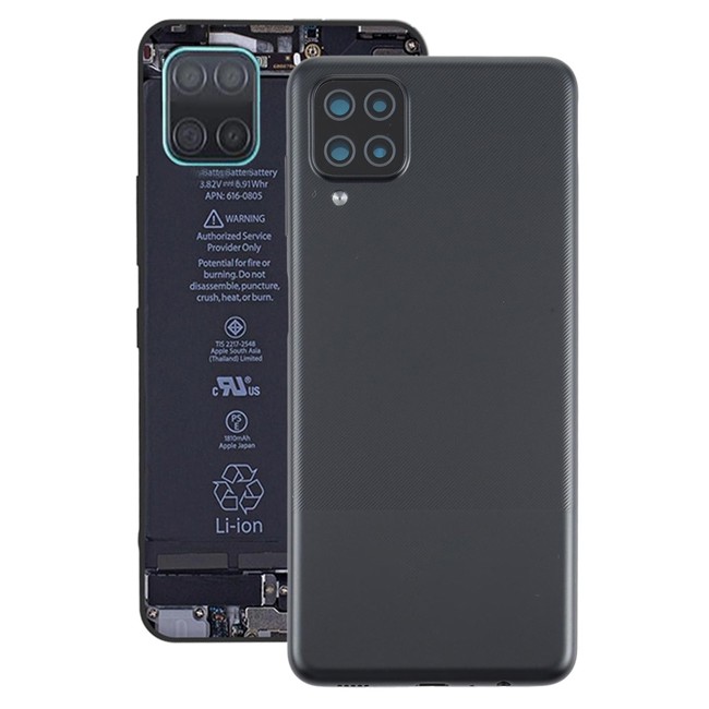Battery Back Cover for Samsung Galaxy A12 SM-A125 (Black)(With Logo) at 16,10 €