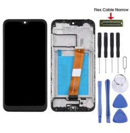 LCD Screen With Frame (Flex Cable Narrow) for Samsung Galaxy A01 SM-A015 (Black) at 44,29 €