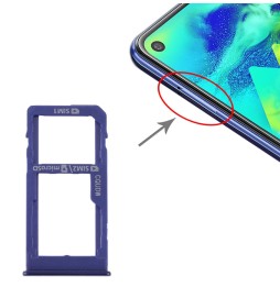 SIM + Micro SD Kartenhalter für Samsung Galaxy M40 SM-M405 (Bleu Foncé) für 12,19 €