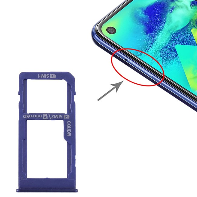 Tiroir carte SIM + Micro SD pour Samsung Galaxy M40 SM-M405 (Bleu foncé) à 12,19 €