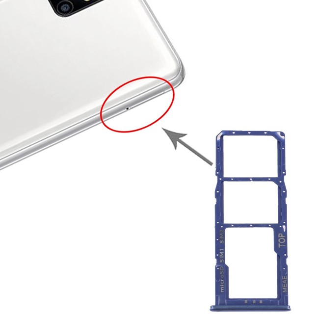 SIM + Micro SD kaart houder voor Samsung Galaxy M51 SM-M515 (Blauw) voor 5,90 €