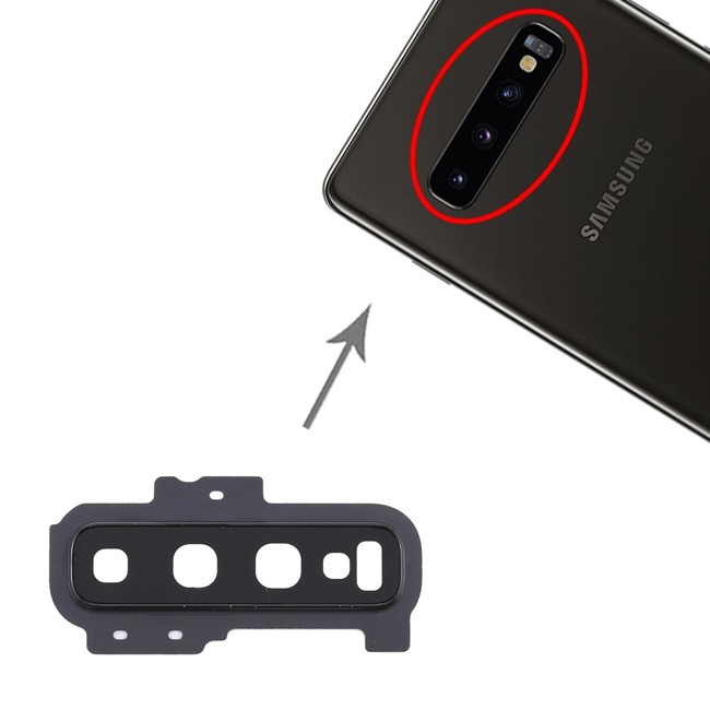 10x Kameralinse Abdeckung für Samsung Galaxy S10+ SM-G975 (Schwarz) für 13,90 €