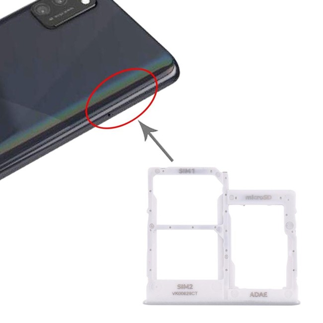 SIM + Micro SD kaart houder voor Samsung Galaxy A41 SM-A415 (Wit) voor 5,90 €