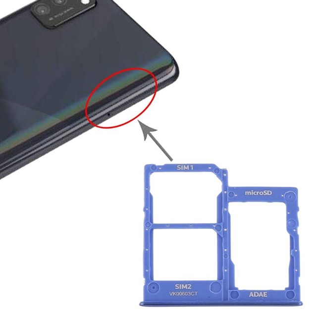 SIM + Micro SD kaart houder voor Samsung Galaxy A41 SM-A415 (Blauw) voor 5,90 €