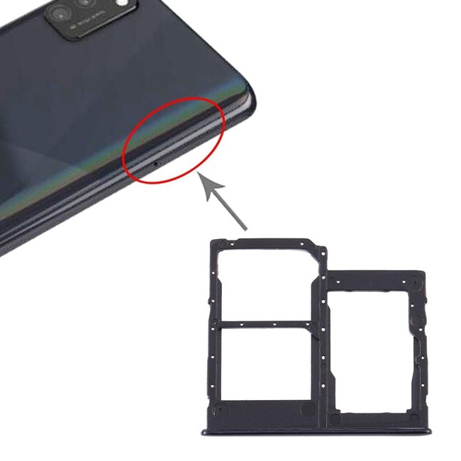 SIM + Micro SD kaart houder voor Samsung Galaxy A41 SM-A415 (Zwart) voor 5,90 €