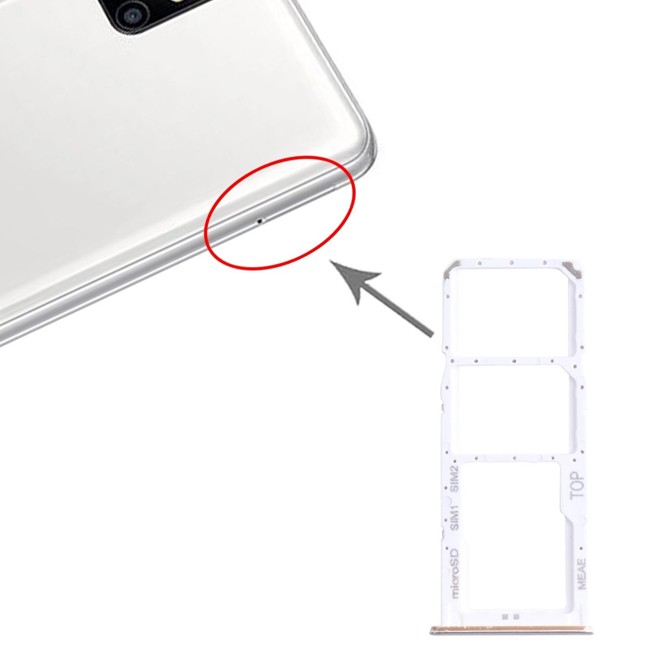 SIM + Micro SD kaart houder voor Samsung Galaxy M51 SM-M515 (Zilver) voor 5,90 €