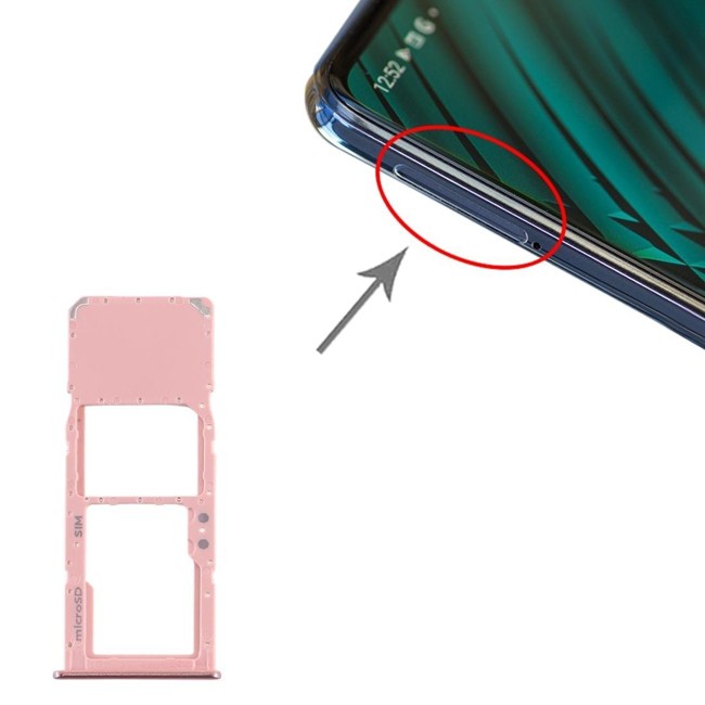 SIM + Micro SD kaart houder voor Samsung Galaxy A51 SM-A515 (Roze) voor 5,90 €