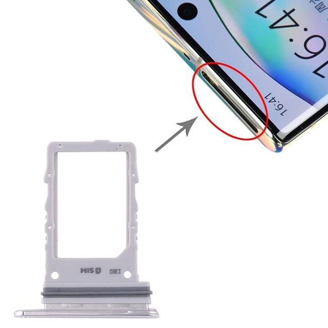 SIM Card Tray for Samsung Galaxy Note 10+ 5G SM-N976 (White) at 11,65 €