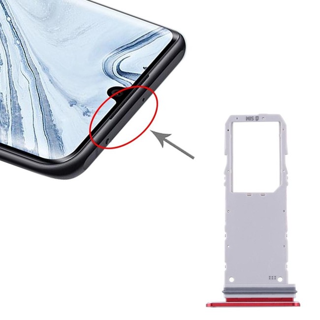 SIM Card Tray for Samsung Galaxy Note 10 SM-N970 (Red) at 6,90 €