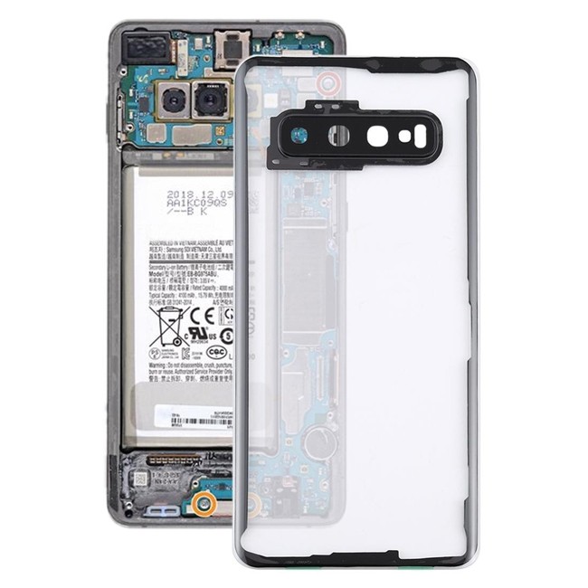 Cache arrière avec lentille pour Samsung Galaxy S10 SM-G973 (Transparent)(Avec Logo) à 15,75 €