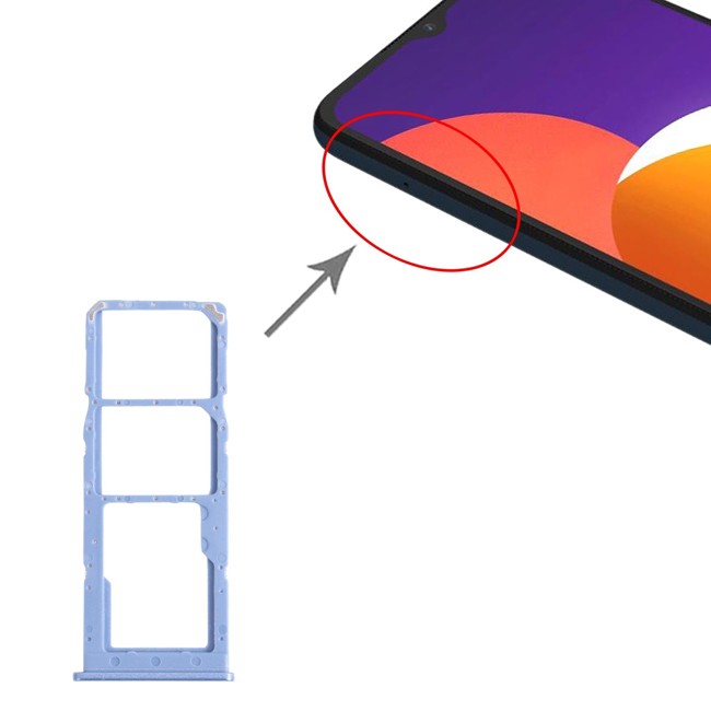 Tiroir carte SIM + Micro SD pour Samsung Galaxy M12 SM-M127 (Bleu) à 6,90 €